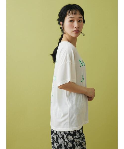 CRAFT STANDARD BOUTIQUE（クラフトスタンダードブティック）の「シアーロゴTee（Tシャツ/カットソー・レディース・イエロー/ホワイト/グリーン/チャコールグレー・FREE）」の13枚目の写真