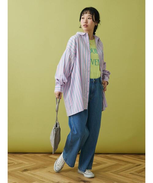 CRAFT STANDARD BOUTIQUE（クラフトスタンダードブティック）の「シアーロゴTee（Tシャツ/カットソー・レディース・イエロー/ホワイト/グリーン/チャコールグレー・FREE）」の15枚目の写真