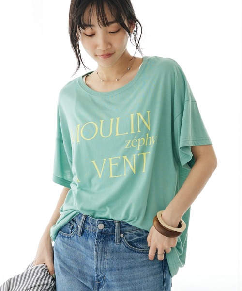 CRAFT STANDARD BOUTIQUE（クラフトスタンダードブティック）の「シアーロゴTee（Tシャツ/カットソー・レディース・イエロー/ホワイト/グリーン/チャコールグレー・FREE）」の4枚目の写真