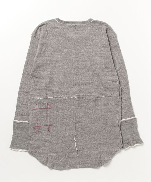 BURNOUT（バーンアウト）の「パネルカット L/S Tシャツ（Tシャツ/カットソー・メンズ・ヘザーグレー・M/L）」の2枚目の写真