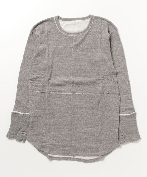 BURNOUT（バーンアウト）の「パネルカット L/S Tシャツ（Tシャツ/カットソー・メンズ・ヘザーグレー・M/L）」の5枚目の写真
