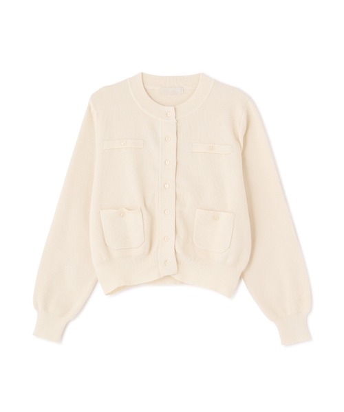 FREE'S MART（フリーズマート）の「ポケット付きニットカーディガン（カーディガン/ボレロ・レディース・パープル/グリーン/ホワイト/ブラック・FREE）」の2枚目の写真