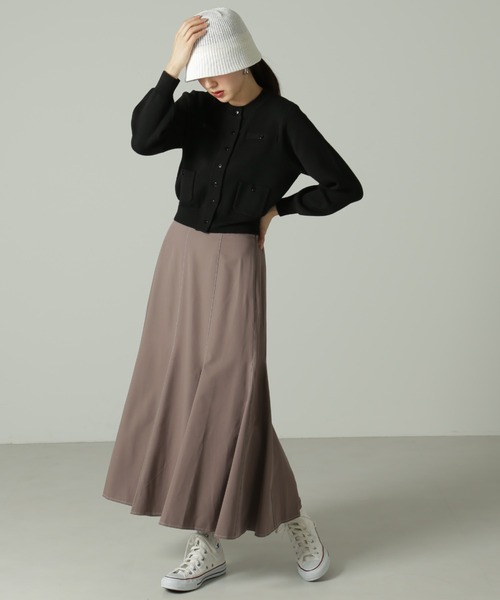 FREE'S MART（フリーズマート）の「ポケット付きニットカーディガン（カーディガン/ボレロ・レディース・パープル/グリーン/ホワイト/ブラック・FREE）」の12枚目の写真