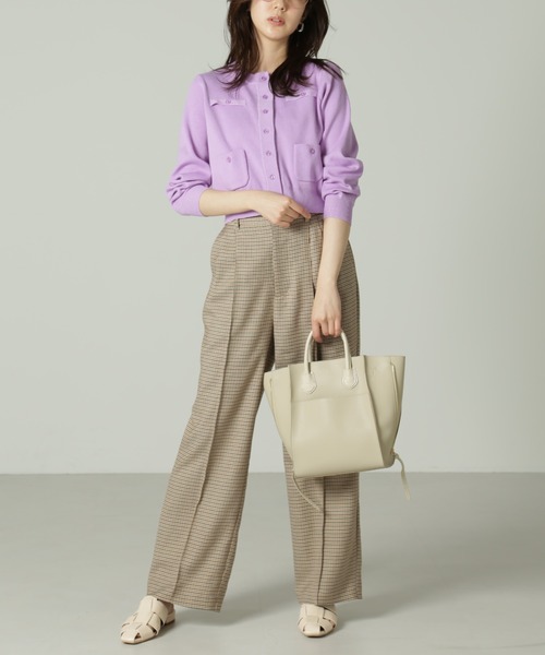 FREE'S MART（フリーズマート）の「ポケット付きニットカーディガン（カーディガン/ボレロ・レディース・パープル/グリーン/ホワイト/ブラック・FREE）」の22枚目の写真