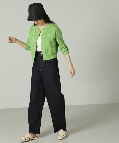 FREE'S MART（フリーズマート）の「ポケット付きニットカーディガン（カーディガン/ボレロ・レディース・パープル/グリーン/ホワイト/ブラック・FREE）」の17枚目の写真