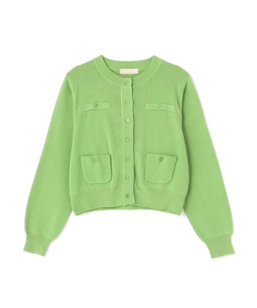 FREE'S MART（フリーズマート）の「ポケット付きニットカーディガン（カーディガン/ボレロ・レディース・パープル/グリーン/ホワイト/ブラック・FREE）」の7枚目の写真