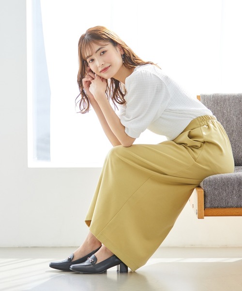 Honeys（ハニーズ）の「ボリューム袖ぽこぽこトップス（Tシャツ/カットソー・レディース・アイボリー/グレイッシュベージュ/ブラック/ミント・S/M/L/LL）」の21枚目の写真