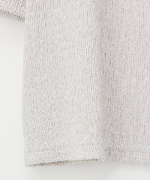 Honeys（ハニーズ）の「ボリューム袖ぽこぽこトップス（Tシャツ/カットソー・レディース・アイボリー/グレイッシュベージュ/ブラック/ミント・S/M/L/LL）」の10枚目の写真