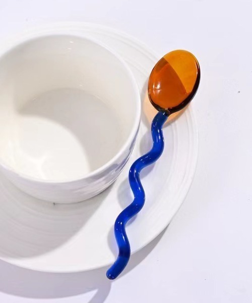 Made in I（メイドインアイ）の「クリアガラススプーン（カトラリー・レディース・ブルー/ピンク/パープル/イエロー/オレンジ・FREE）」の5枚目の写真