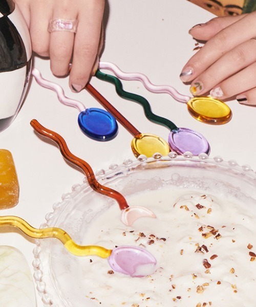 Made in I（メイドインアイ）の「クリアガラススプーン（カトラリー・レディース・ブルー/ピンク/パープル/イエロー/オレンジ・FREE）」の19枚目の写真