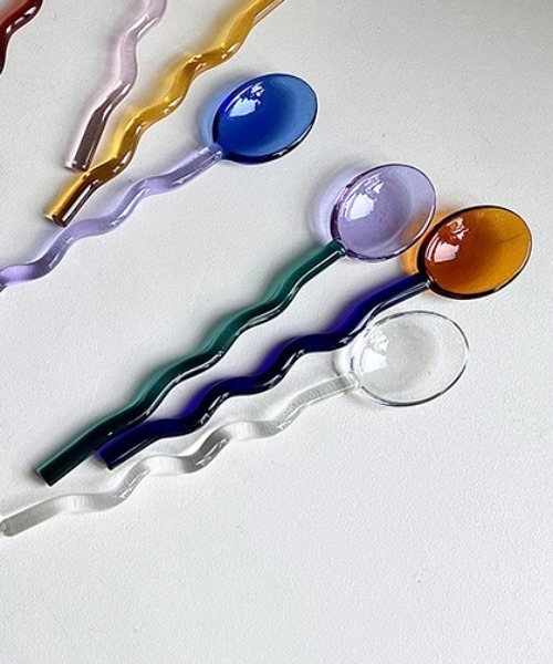 Made in I（メイドインアイ）の「クリアガラススプーン（カトラリー・レディース・ブルー/ピンク/パープル/イエロー/オレンジ・FREE）」の21枚目の写真