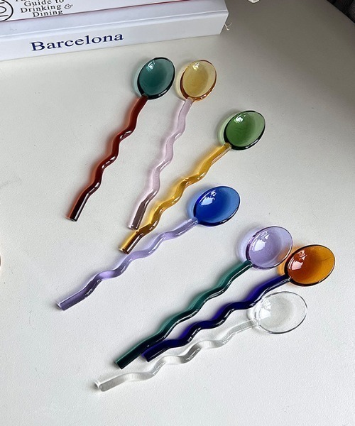 Made in I（メイドインアイ）の「クリアガラススプーン（カトラリー・レディース・ブルー/ピンク/パープル/イエロー/オレンジ・FREE）」の9枚目の写真