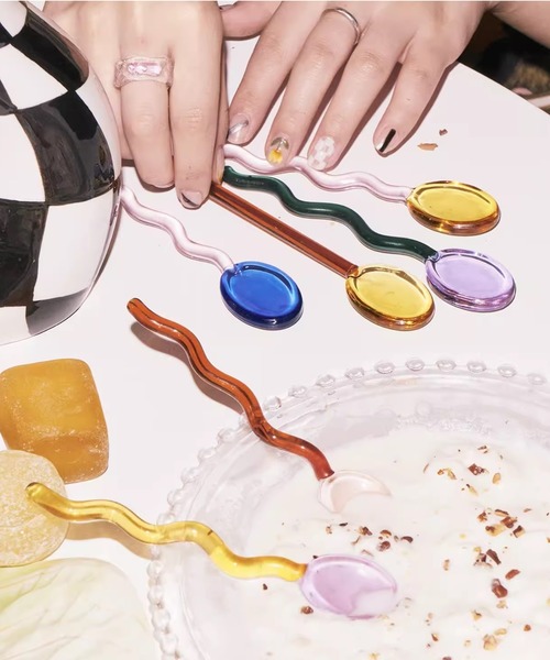 Made in I（メイドインアイ）の「クリアガラススプーン（カトラリー・レディース・ブルー/ピンク/パープル/イエロー/オレンジ・FREE）」の11枚目の写真