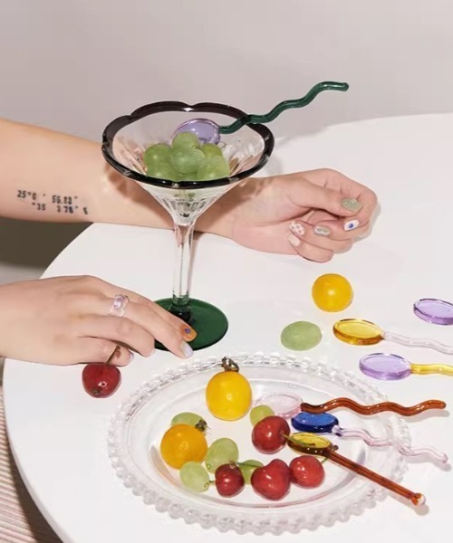 Made in I（メイドインアイ）の「クリアガラススプーン（カトラリー・レディース・ブルー/ピンク/パープル/イエロー/オレンジ・FREE）」の18枚目の写真