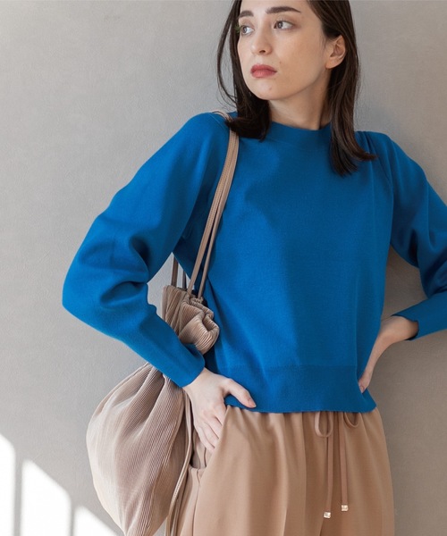 OPAQUE.CLIP（オペークドットクリップ）の「◆ボリュームスリーブ ニットプルオーバー【洗濯機洗い可】（ニット/セーター・レディース・ホワイト系その他3/ブルー/ホワイト系/ブラック・36/38/40）」の4枚目の写真