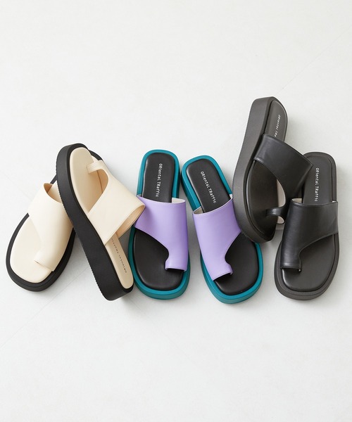 ORiental TRaffic(オリエンタルトラフィック)の「■厚底トングサンダル/31241(サンダル・レディース・ブラック/ベージュ/パープル・SS/S/M/L/LL/3L)」の4枚目の写真