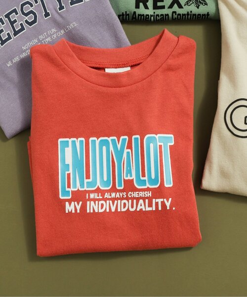 BREEZE（ブリーズ）の「【WEB限定】カラバリプリント長袖Tシャツ（Tシャツ/カットソー・キッズ・オレンジ/オフホワイト/カーキ/サックスブルー/ラベンダー/チャコール/グレー/ブラウン/イエロー・140/120/100/130/110/90/80）」の9枚目の写真