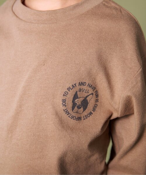 BREEZE（ブリーズ）の「【WEB限定】カラバリプリント長袖Tシャツ（Tシャツ/カットソー・キッズ・オレンジ/オフホワイト/カーキ/サックスブルー/ラベンダー/チャコール/グレー/ブラウン/イエロー・140/120/100/130/110/90/80）」の22枚目の写真