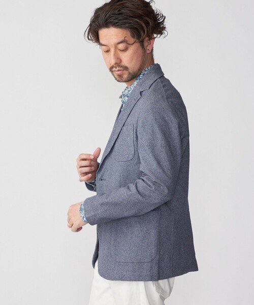 SHIPS（シップス）の「SHIPS:〈手洗い可能〉TEXBRID(R) バーズアイ ジャージー 2ボタン ジャケット（テーラードジャケット・メンズ・ネイビー/ロイヤルブルー/グレー・SMALL/MEDIUM/LARGE/X-LARGE）」の6枚目の写真