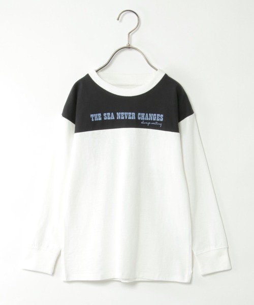 セール】胸切り替えバックプリントT（120~160cm）（Tシャツ/カットソー  