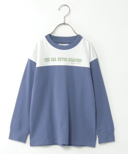 セール】胸切り替えバックプリントT（120~160cm）（Tシャツ/カットソー  