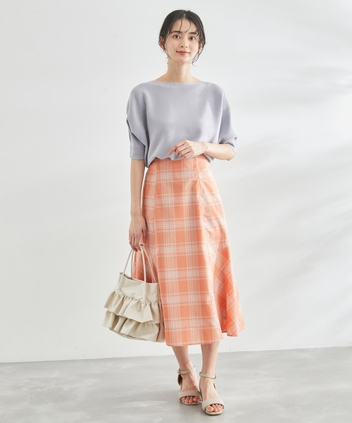 ROPE' PICNIC(ロペピクニック)の「ハーフスリーブパールドルマンニット(ニット/セーター・レディース・ライトグレー/イエロー/グリーン系その他/ブルー/ブラック・38)」の8枚目の写真