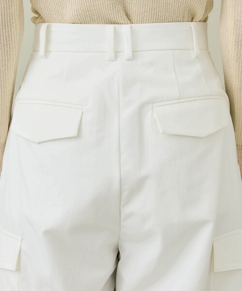 STUDIOUS（ステュディオス）の「【STUDIOUS/ステュディオス】コットンタイプライターカーゴパンツ〈洗える〉（カーゴパンツ・レディース・ホワイト/ブラック・1/2）」の10枚目の写真