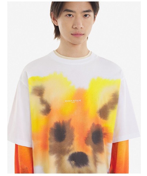 即配★MAISON KITSUNE TEE SHIRT MK x ROP VAN MIERLO FOX EASY Maison Kitsuné White Rop Van Mierlo Edition Fox Classic T
