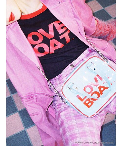 jouetie(ジュエティ)の「LOVE BOAT ミニマムボストン【コラボ】(ボストンバッグ・レディース・ブラック/ブルー/クリア・FREE)」の2枚目の写真