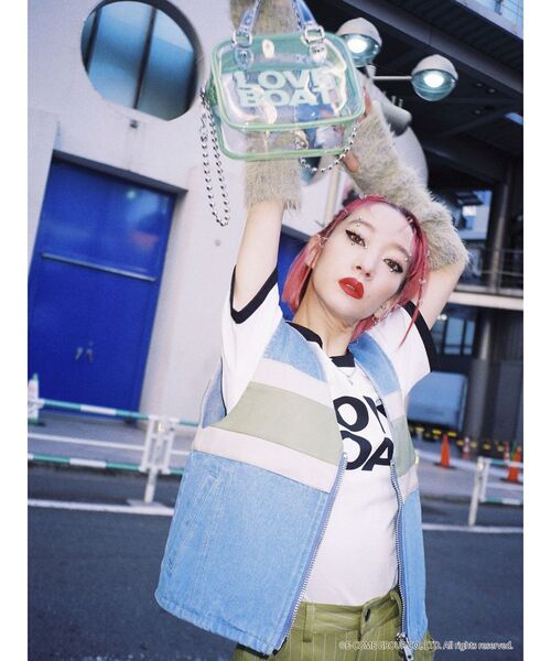 jouetie(ジュエティ)の「LOVE BOAT ミニマムボストン【コラボ】(ボストンバッグ・レディース・ブラック/ブルー/クリア・FREE)」の17枚目の写真