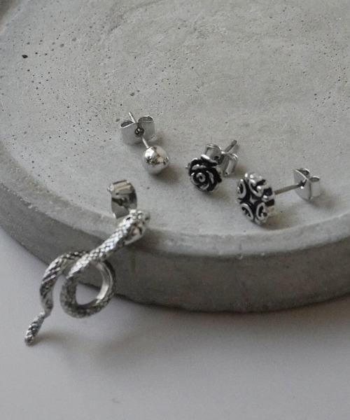 アシンメトリー メンズ セット ピアス（ピアス（両耳用