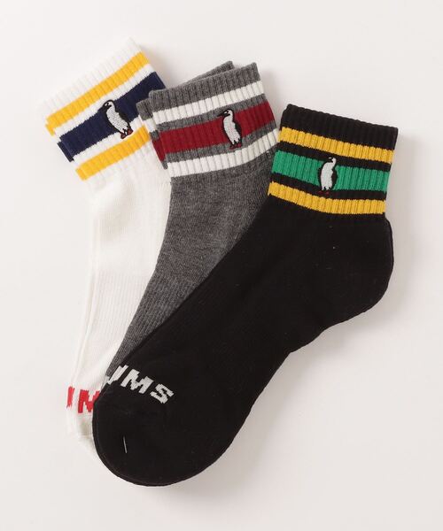 CHUMS（チャムス）の「【CHUMS】3P Border Crew Socks（ソックス/靴下・メンズ・その他・SMALL/MEDIUM）」の2枚目の写真
