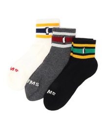 【CHUMS】3P Border Crew Socks