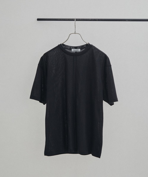 SALON adam et rope'(サロン アダム エ ロペ)の「【WEB限定】【接触冷感・吸水速乾】バックスリットシアーTシャツ(Tシャツ/カットソー・レディース・ブラック/オフホワイト/ライトグリーン・FREE)」の8枚目の写真