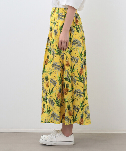 Purple&Yellow(パープルアンドイエロー)の「レーヨン アロハギャザースカート(スカート・レディース・イエロー/ブラック・FREE)」の12枚目の写真