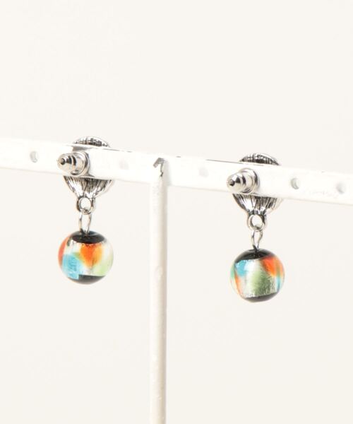 チャイハネ（チャイハネ）の「【チャイハネ】ホタル玉サンコンチョピアス（ピアス（両耳用）・レディース・マルチ/ブルー・FREE）」の3枚目の写真