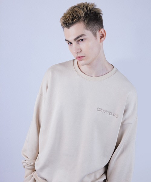 CRYPTOIO(クリプトアイオ)の「【CRYPTOIO 】BS エッセンシャル オーバーフィット クルーネック / CRYPTOIO BS ESSENTIAL OVER FIT CREW NECK(スウェット・メンズ・ブラック/クリーム/セージグリーン・MEDIUM/LARGE/X-LARGE)」の13枚目の写真