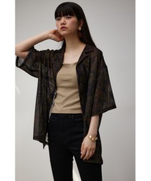 AZUL by moussy | OPENWORK ALOHA PATTERN SHIRT/オープンワークアロハパターンシャツ(シャツ/ブラウス)