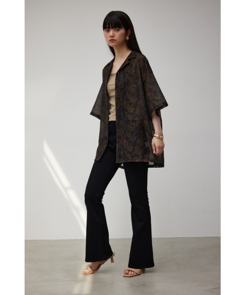 AZUL by moussy（アズールバイマウジー）の「OPENWORK ALOHA PATTERN SHIRT/オープンワークアロハパターンシャツ（シャツ/ブラウス・メンズ・ブラック系その他/ブルー系その他3・FREE）」の14枚目の写真