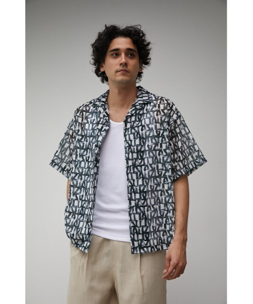 AZUL by moussy（アズールバイマウジー）の「OPENWORK ALOHA PATTERN SHIRT/オープンワークアロハパターンシャツ（シャツ/ブラウス・メンズ・ブラック系その他/ブルー系その他3・FREE）」の6枚目の写真