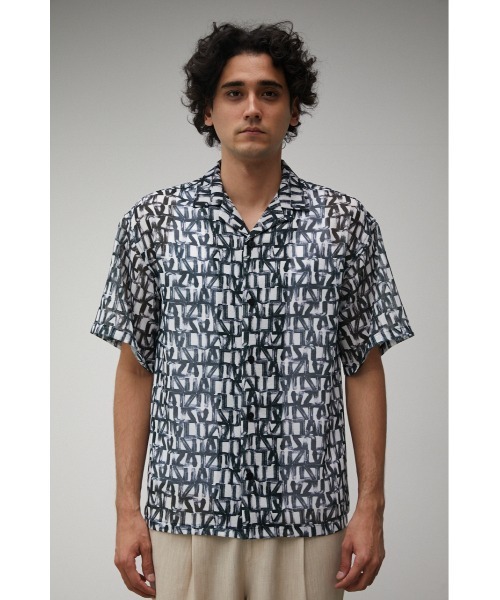 AZUL by moussy（アズールバイマウジー）の「OPENWORK ALOHA PATTERN SHIRT/オープンワークアロハパターンシャツ（シャツ/ブラウス・メンズ・ブラック系その他/ブルー系その他3・FREE）」の8枚目の写真