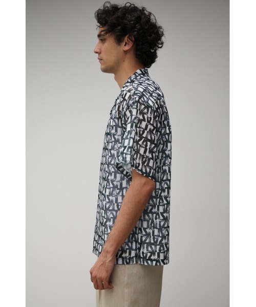 AZUL by moussy（アズールバイマウジー）の「OPENWORK ALOHA PATTERN SHIRT/オープンワークアロハパターンシャツ（シャツ/ブラウス・メンズ・ブラック系その他/ブルー系その他3・FREE）」の9枚目の写真
