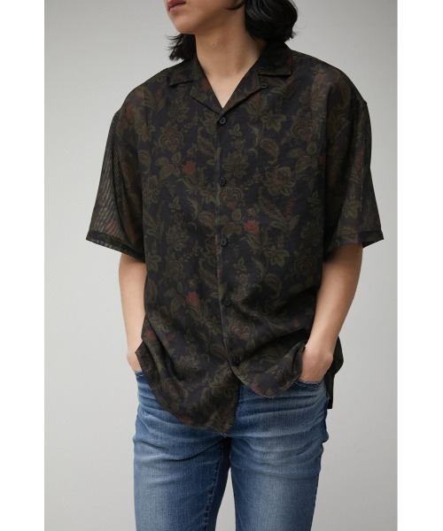 AZUL by moussy（アズールバイマウジー）の「OPENWORK ALOHA PATTERN SHIRT/オープンワークアロハパターンシャツ（シャツ/ブラウス・メンズ・ブラック系その他/ブルー系その他3・FREE）」の15枚目の写真