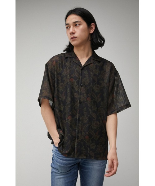 AZUL by moussy（アズールバイマウジー）の「OPENWORK ALOHA PATTERN SHIRT/オープンワークアロハパターンシャツ（シャツ/ブラウス・メンズ・ブラック系その他/ブルー系その他3・FREE）」の17枚目の写真
