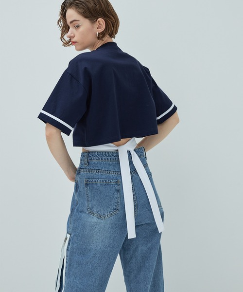 casane（カサネ）の「セパレートラインカットワンピース（ワンピース・レディース・グレー/ネイビー・FREE）」の3枚目の写真