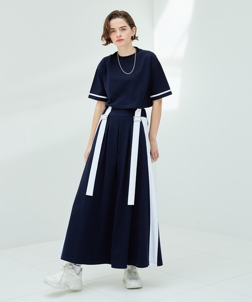 casane（カサネ）の「セパレートラインカットワンピース（ワンピース・レディース・グレー/ネイビー・FREE）」の18枚目の写真
