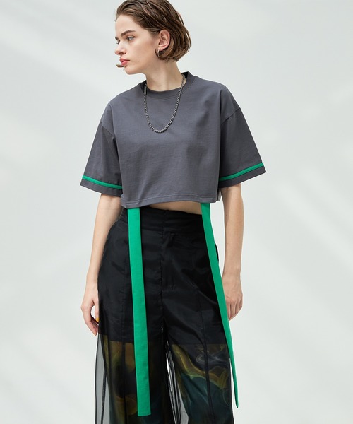 casane（カサネ）の「セパレートラインカットワンピース（ワンピース・レディース・グレー/ネイビー・FREE）」の12枚目の写真