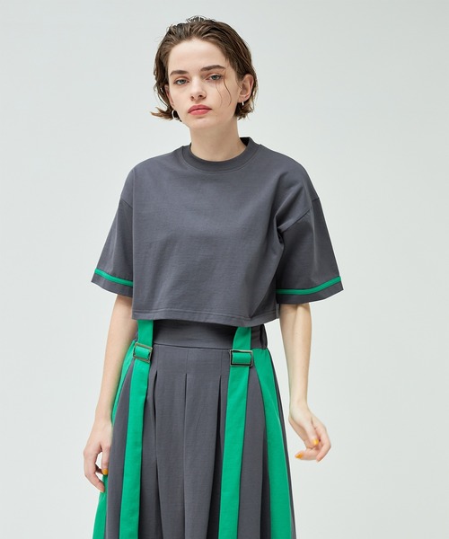 casane（カサネ）の「セパレートラインカットワンピース（ワンピース・レディース・グレー/ネイビー・FREE）」の22枚目の写真