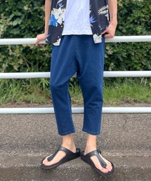 クロップドパンツ ジョガーパンツ デニム ワイド&テーパード イージーパンツ ストレッチ 9分丈 アンクル丈 メンズ