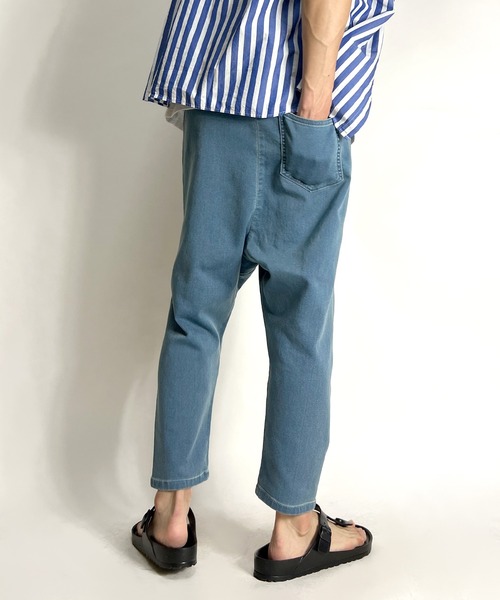 BEATJIVE(ビートジャイブ)の「クロップドパンツ ジョガーパンツ デニム ワイド&テーパード イージーパンツ ストレッチ 9分丈 アンクル丈 メンズ(デニムパンツ・メンズ・ネイビー/インディゴブルー/ブルー/ブラック系その他/ブルー系その他/ブルー系その他3/ブラック系その他2/ブルー系その他2・FREE/2/3)」の14枚目の写真